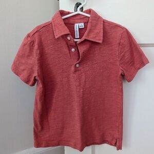 Janie and Jack slub polo in Nantucket red